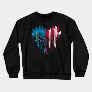 Heart Puzzle Pieces Cat Crewneck Sweatshirt